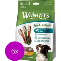 Whimzees Tandenborstel Stazak - Hondensnacks - 6 x Dental 12x11.4 cm 12 stuks Medium