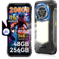 Blackview Robuuste Smartphone - Rock 5 - 48GB RAM - 256GB ROM - 20000 mAh - 6,78" 120Hz - Android 16 - Nieuwe telefoons 2026 - Zwart