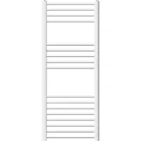 LuxeBath Elektrische badkamerradiator met verwarmingselement 1200W 500x1200 mm Wit recht met zijaansluiting & thermostaat Digitaal display