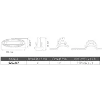 Oem Marine Ariel Shock Absorber Blauw