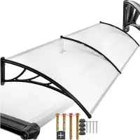 TecTake - deurluifel - afdak deurluifel - polycarbonaat - 200 cm breed - 401266