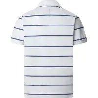 Hackett Heren HS Stripe polo wit (XL), Sportief, Katoen, Korte mouwen HM5600117