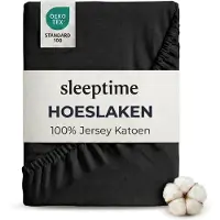 Dreamhouse Hoeslaken - enkel jersey - zwart - 160/180x200 cm