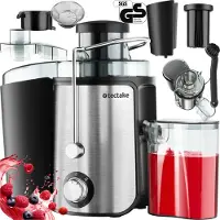 TecTake Juicer - Sapcentrifuge - Groentecentrifuge - 2 snelheidsniveaus - Smoothiemaker - Roestvrij staal - 600W