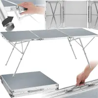 TecTake - Kampeertafel campingtafel Jumbo inklapbaar - Aluminium frame - 180 x 70 x 70,5 cm