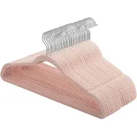 Songmics Set van 30 kleerhangers met antislipoppervlak, Roze