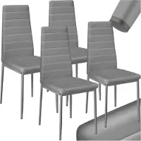 TecTake 4 stuks eetkamerstoel , grijs , eetkamerstoelen 401846