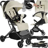 TecTake Buggy kinderwagen Finn - Lichtgewicht plooibuggy - Inklapbaar en met Zonwerende en Opvouwbare Kap - Draagkracht 15kg - Antraciet