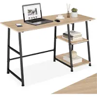 TecTake - Bureau Paisley 120x50x73,5cm - indrustrieel - lichtbruin - 404697