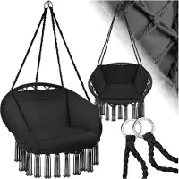 TecTake - Hangstoel Grazia- zwart - 403203
