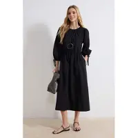 Turkishsouq Platte maxi-jurk voor dames met Truvakar-mouwen, casual/dagelijks, A-lijn model