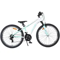 Volare Boost Kinderfiets - 24 inch - Wit Mintgroen - 21 versnellingen