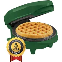 Bestron Wafelijzer - AMW500XMG - 550W - Mini wafel - Anti aanbaklaag - Mat Donker Groen - Kersteditie - 5 jaar garantie