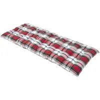 Homescapes Tuinbank Kussen – Geruit ("Macduff") – 2 Zitter Zitkussen – 108x42 cm – Katoen – Wasbaar – Comfortabel & Stijlvol