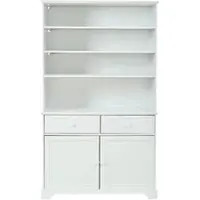 STILVORA Vitrinekast - Met Ledverlichting En 7 Opbergvakken - Voor Woonkamer Of Hal - Spaanplaat - 100x38x170 Cm - Wit