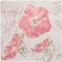 Papstar 5x 50 Servetten ROYAL Collection 1/4 vouw 40 cm x 40 cm roze Blossom
