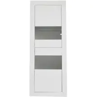 MODFU - Vitrinekast - Led-Verlichting En Verstelbare Glasplanken - Modern - Vrijstaand - Spaanplaat En Glas - Wit - 61 X 42 X 162 Cm