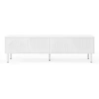 STILVORA Tv-Meubel - Modern Lowboard Met 3D-Deuren En Kabeldoorvoer - Voor Woonkamer Of Slaapkamer - MDF En Spaanplaat - 180x40x52 Cm