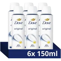 Dove Anti-Transpirant Deodorant Spray - Original - heeft een verbeterde langdurige geur en hydrateert de huid - 6 x 150 ml