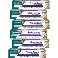 Himalaya herbals Stain Away Rokers Tandpasta - 6 x 75ml - Tandpasta Whitening - Tandpasta Zonder Fluoride - Tandpasta Voordeelverpakking - Toothpaste
