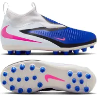 Nike Phantom 6 High Academy Gras / Kunstgras Voetbalschoenen (MG) Kids Blauw Wit Felroze