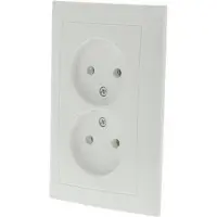 Berker S1 CONTACTDOOS INBOUW TWEEVOUDIG POLARWIT