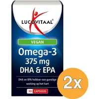 Lucovitaal 2x Omega 3 375mg EPA & DHA Vegan (30 capsules)