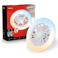 Briloner Pafo - Plafondventilator met verlichting - LED plafondlamp met ventilator - dimbaar - 5 snelheden - ventilatorlamp zomer- en wintermodus - CCT - Ø38 cm - wit