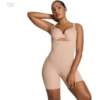 Spanx SPANXsculpt GoFigure Open Bust Midthigh Bodysuit - Maat M - Kleur Chai