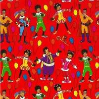 Merkloos Toonbankrol 30cm Club Van Sinterklaas Rood rood Papier Cadeaupapier
