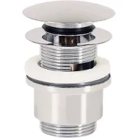 Plieger design afvoerplug vlak m. overloop 5/4" pop-up chroom