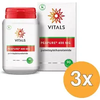 Vitals 3x Peapure 400 mg Palmitoylethanolamide (90 vega capsules)