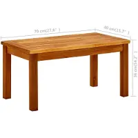 vidaXL Tuintafel 70x40x36 cm massief acaciahout