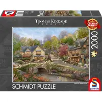 Schmidt - Legpuzzel - Zomer in Cobblestone Village - Thomas Kinkade Studios - 2000 stukjes - Volwassenen - vanaf 14 jaar