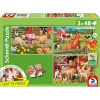 Schmidt - Legpuzzel - Dieren op de boerderij - 3 stukjes - Kinderen - vanaf 4 jaar