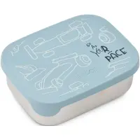 Liewood - Kid's Arthur Printed Lunchbox - Bewaarbakje 5,5 x 13 x 17 cm, grijs