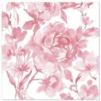 Papstar 5x 50 Servetten ROYAL Collection 1/4 vouw 40 cm x 40 cm bordeaux Rose