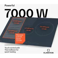 Klarstein Delicatessa 77 Flex Inductiekookplaat – 4-zones inbouwkookplaat, 7.500 W, Flexizone, Thermoboost, Kinderslot, Timer, Glaskeramiek antraciet, 77 cm design