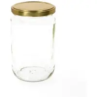 MamboCat Set van 6 ronde potten 720 ml Naar 82 gouden deksel incl. Diamant Gelierzauber receptenboekje