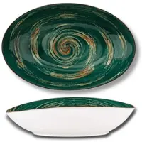 Wilmax schaal ovaal 25x16,5 cm Groen Porselein WL-669540/A