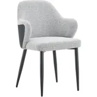 STILVORA Eetkamerstoel - Set Van 2 - Ergonomisch En Ruimtebesparend - Voor Eetkamer En Werkkamer - Stof Grijs