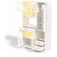 STILVORA Buffetkast - LED, Stopcontacten En Verstelbare Planken - Voor Keuken En Woonkamer - MDF - Wit - 105x40x185 Cm