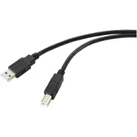 Renkforce RF-5720400 USB-kabel USB 2.0 USB-A stekker, USB-B stekker 15.00 m Zwart Actief met signaalversterking