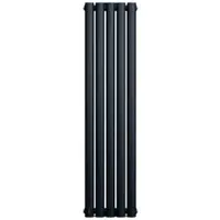 Blumfeldt Heizkörper Middenaansluiting - 620 W Wandverwarming, Staal Poedergecoat, Dubbelwandig, Energiebesparende Warmwaterwerking, Designverwarming Voor Bad & Woonruimtes, 120x30 cm, Antraciet