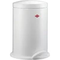Wesco 116 (Alpha) Prullenbak | Pedaalemmer | 13 Liter | Metaal - Wit | Vuilnisbak - Made in Germany