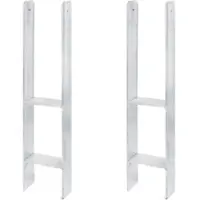 Alberts 2 x H-paaldrager, 121x600 mm, materiaaldikte 6 mm, diepte 60 mm, thermisch verzinkt