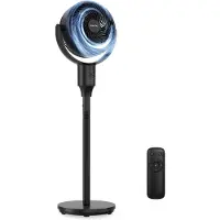 Auronic Statiefventilator - Staande Ventilator - Luchtkoeler - Vloer en tafelventilator - Omni - 3 Snelheden - Stille Ventilator - Fan - Met Afstandsbediening - Zwart