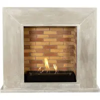 Xaralyn Bio-ethanol haard - Nero BST-SWP - wit gepolijst natuursteen - 3 KW verwarming - haardombouw inclusief inbouwhaard - schouw