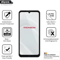 Dipos – 4x Matte Beschermfolie geschikt voor Thomson Origin 680 | Krasbestendige & antireflecterende Screenprotector Ultra-Thin