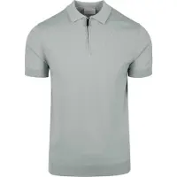 Suitable Knitted Half Zip Polo Dusty Grey | Grijs | Maat XXL